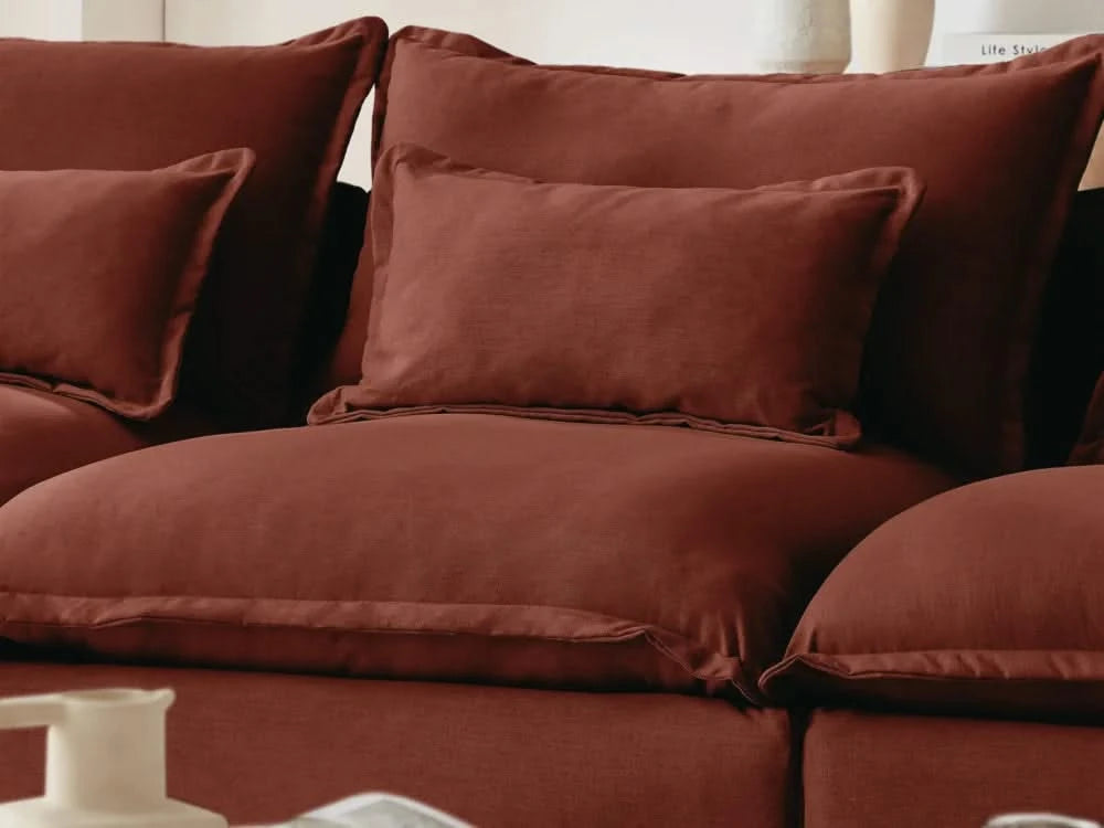 Lifely Modular 3 Seater Bed - Rust