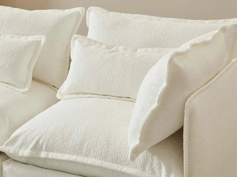Lifely Modular 3 Seater Bed - White Boucle