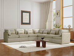 7 Seater / Corner / Cream Piping