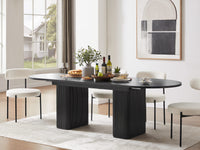 Tate 6/8/10 Seater Extendable Black Dining Table Set