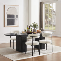 Tate 6/8/10 Seater Extendable Black Dining Table Set