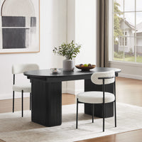 Tate 6/8/10 Seater Extendable Black Dining Table Set
