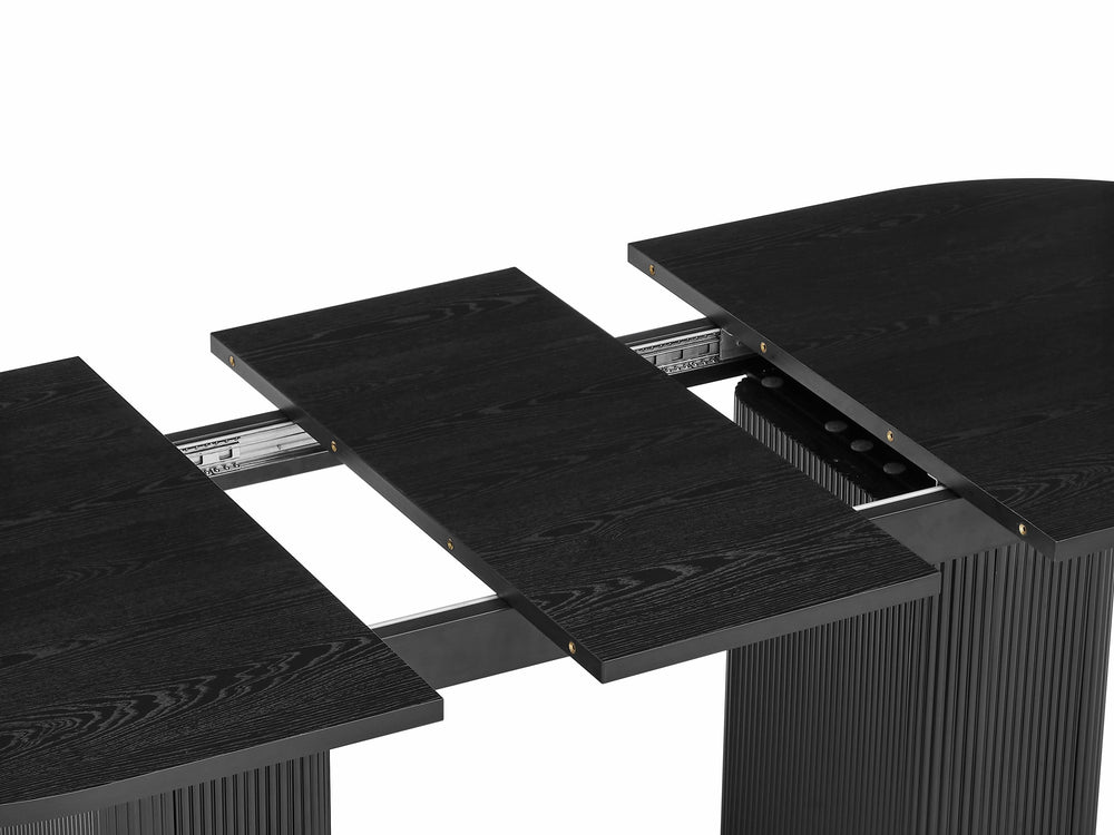 Tate 6/8/10 Seater Extendable Black Dining Table Set