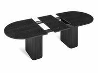 Tate 6/8/10 Seater Extendable Black Dining Table Set