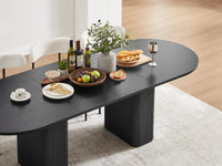 Tate 6/8/10 Seater Extendable Black Dining Table Set