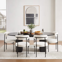 Tate 6/8/10 Seater Extendable Black Dining Table Set