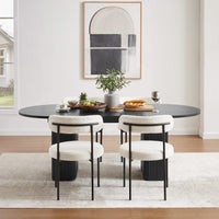 Tate 6/8/10 Seater Extendable Black Dining Table Set