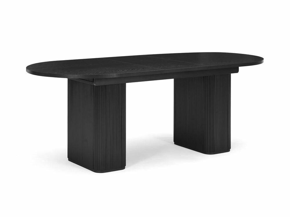Tate 6/8/10 Seater Extendable Black Dining Table Set