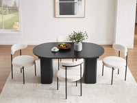 Tate 6/8/10 Seater Extendable Black Dining Table Set