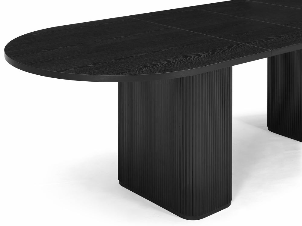 Tate 6/8/10 Seater Extendable Black Dining Table Set