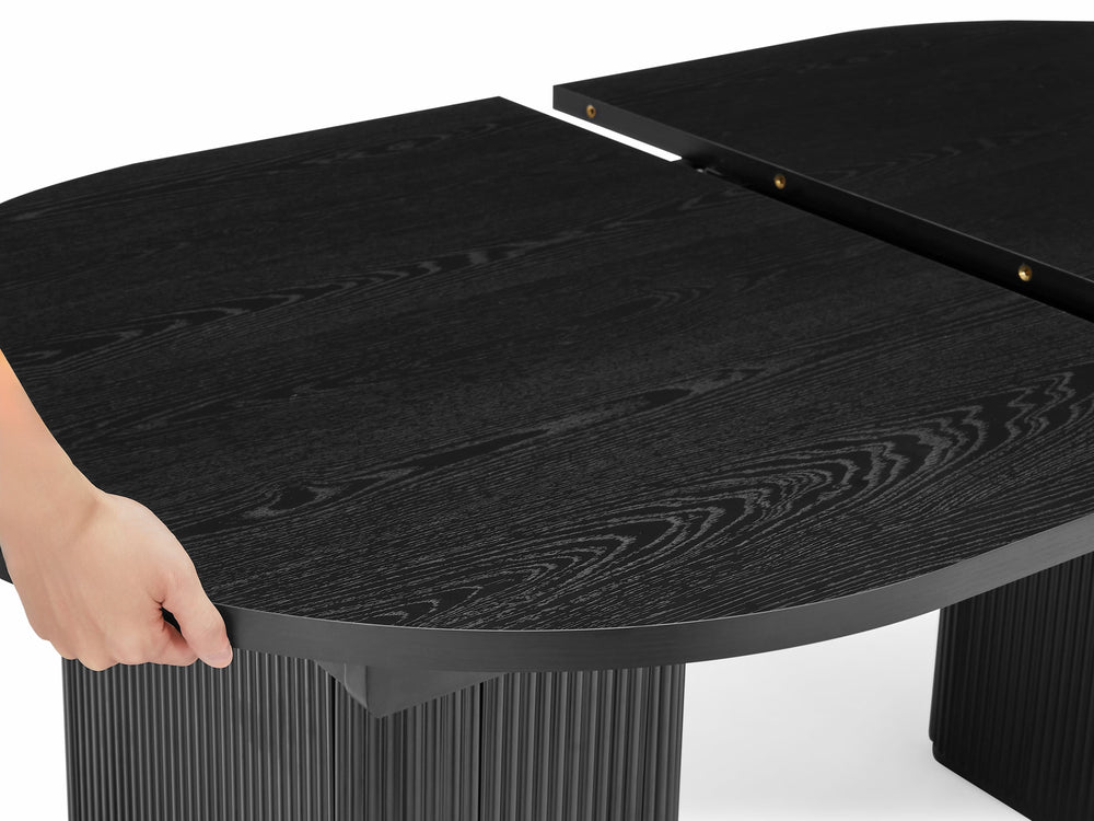 Tate 6/8/10 Seater Extendable Black Dining Table Set